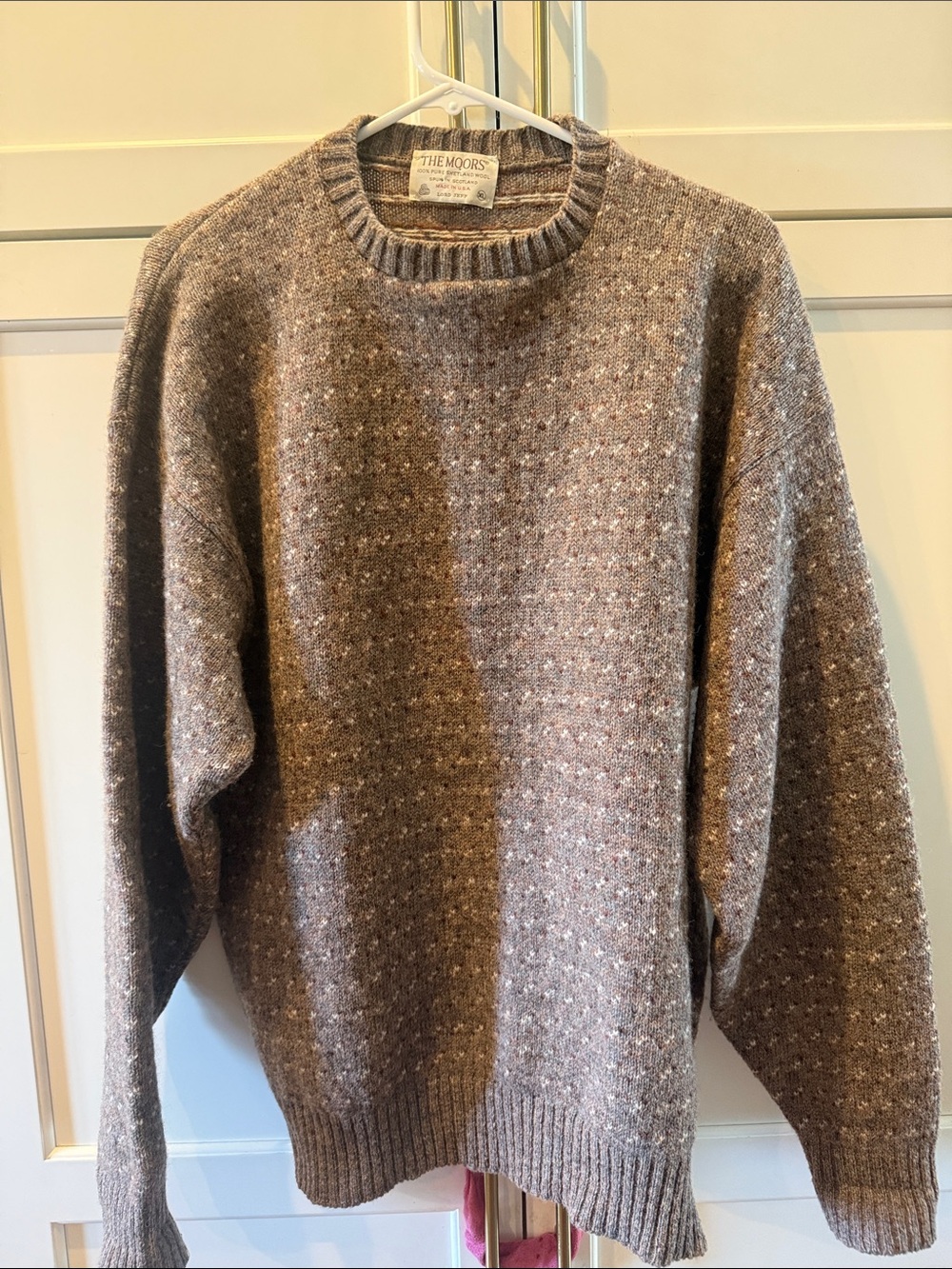 Vintage The Moors Lord Jeff Wool  Brown Speckled Crewneck Sweater XL